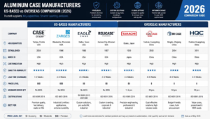 Best Aluminum Case Manufacturers for USA Businesses in 2026